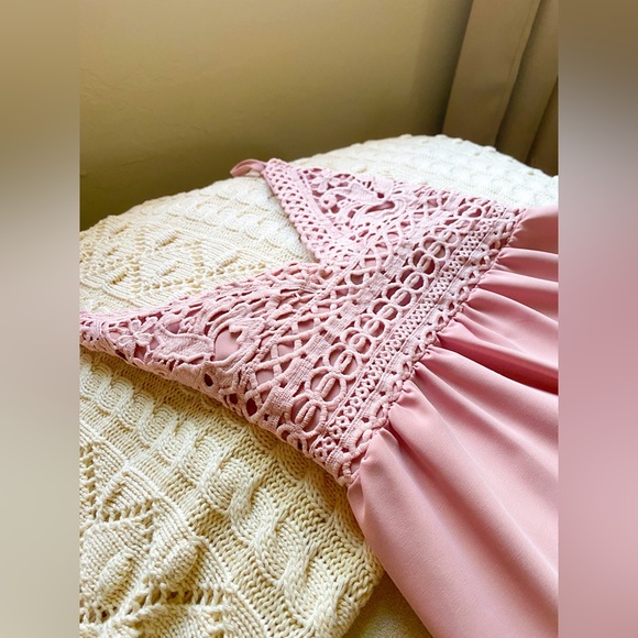 Blush Tie Back Tiered Ruffle Dress - Picture 3 of 3